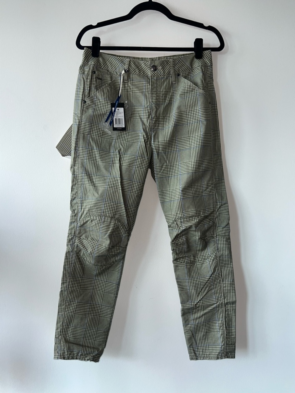 G-Star Plaid Chinos in Olive Green